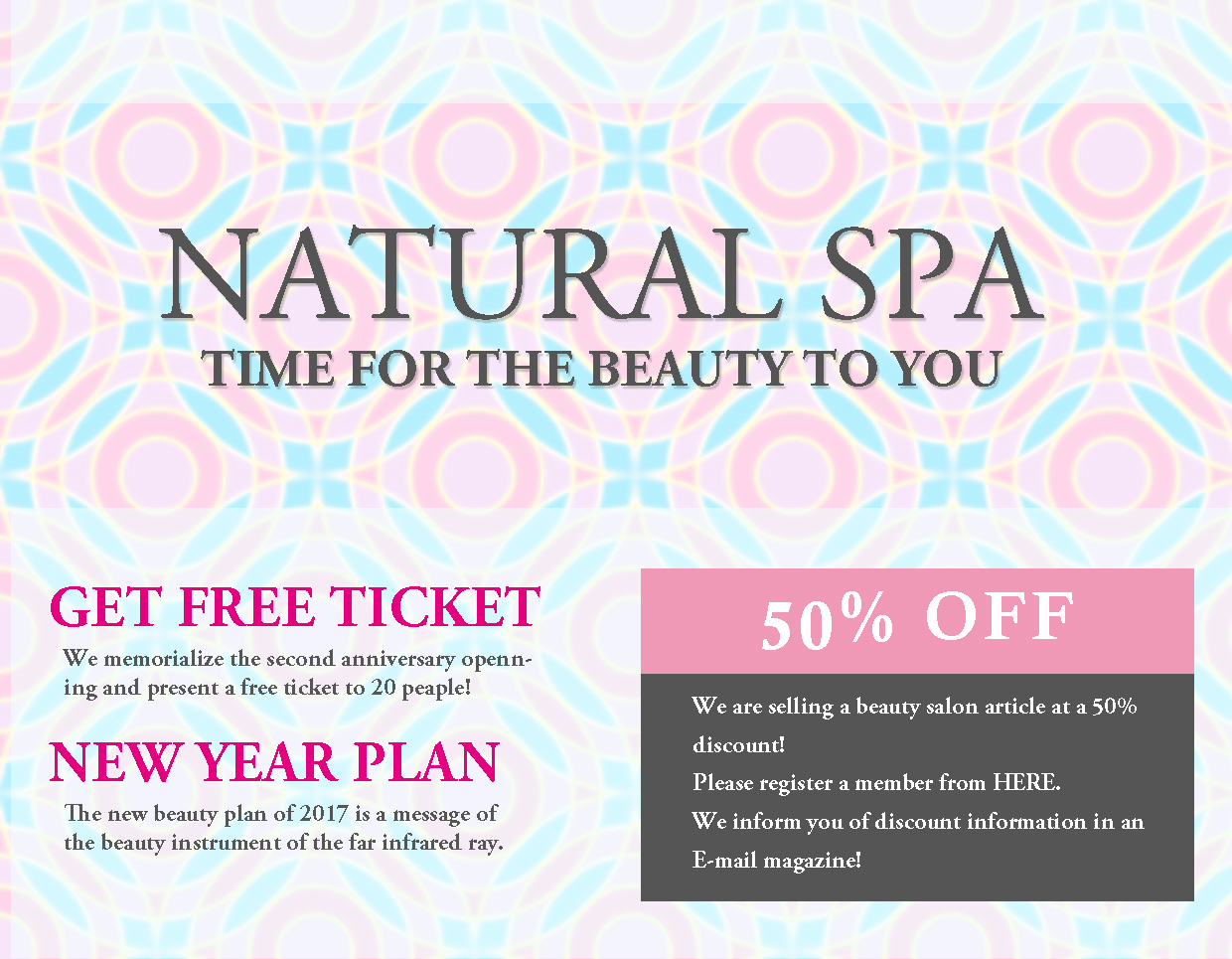 美容系デザイン（フォトショップ）