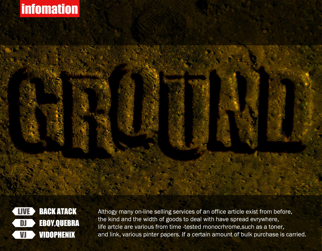 土から盛りだしたようなロゴ(Photoshop)